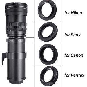 Objectif zoom super téléobjectif à mise au point manuelle 420-800 mm F/8.3, objectif d'appareil photo multicouche avec monture T pour appareils photo reflex numériques Canon Nikon Sony - Product Image 3