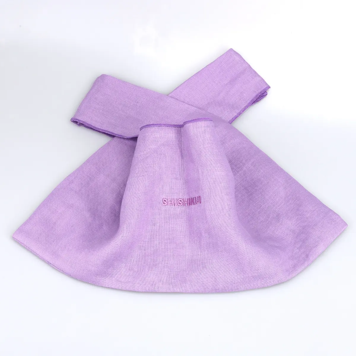 Eco-Friendly Purple Embroidery Cotton Linen Tote Shopping Sweater Dust Bag Shoe Clothes Travel Cotton Handle Bag