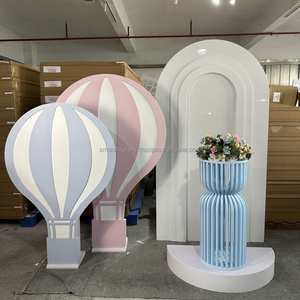 Modèles explosifs lisses décoration de mariage blanc pvc rond gâteau affichage socle ensemble ondulation socle - Product Image 3