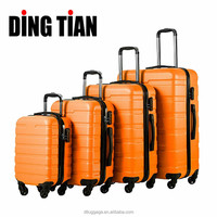 Ensemble de 4 valises en plastique ABS, bagages portables, sacs de voyage, trousses de toilette, valises à roulettes avec valise de cabine de 16 pouces