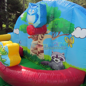 Toddler outdoor playzone commercial kids bounce <b>house</b> with slide combo jump castle <b>inflatable</b> zoo playground - Product Image 4