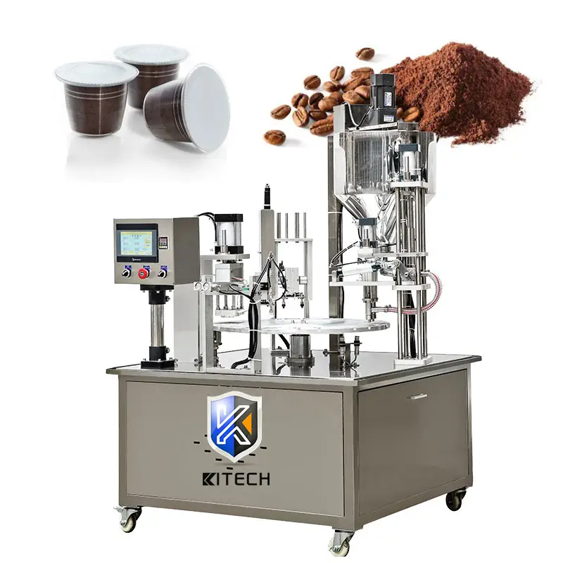ماكينة أوتوماتيكية بالكامل لتعبئة كبسولات قهوة نسبرسو صغيرة الحجم من KITECH
