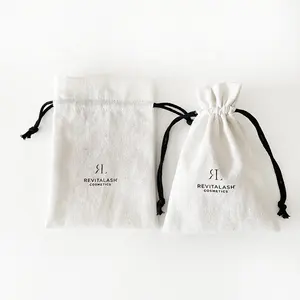 Accept Custom Logo 13*18 cm Natural Drawstring Linen Face Mask Pouches Dust Bags