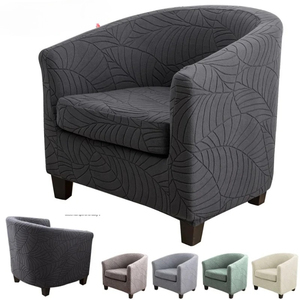 <span class=keywords><strong>Funda</strong></span> para <span class=keywords><strong>silla</strong></span> de bañera Jacquard con hojas, <span class=keywords><strong>funda</strong></span> para sillón elástica antisuciedad, cojín de sofá de Club individual todo incluido para sala de estar - Product Image 1