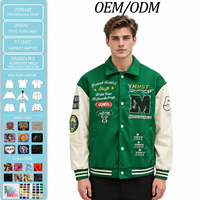 Nouvelle arrivée, veste de baseball réversible vintage à fermeture éclair avec logo personnalisé, broderie en chenille, crochet, lettrage, pour hommes