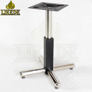 قاعدة طاولة من الفولاذ المقاوم للصدأ بتصميم متقاطع لطاولات المطاعم - Product Image 4