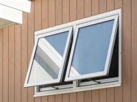 Fenêtres à battants en aluminium double vitrage, étanches et sécurisées, pour projets (vente en gros)