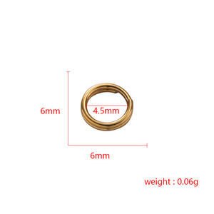 ייצור נירוסטה 6 מ "מ טבעת קפיצה פתוחה טבעות כפולה לולאות כפולות טבעות מפצלים מחברים - Product Image 2