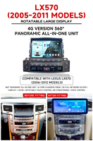 Pantalla Táctil OEM de 12.3 Pulgadas con Carplay, Android Auto, GPS, Reproductor de DVD para Auto, Sistema para Lexus LX570 2005-2011