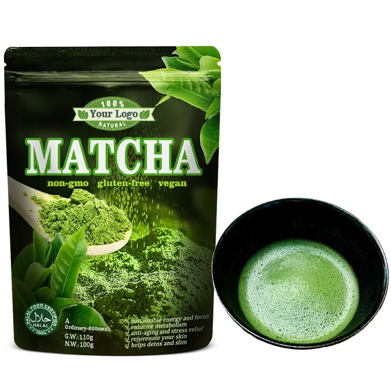 Polvo orgánico al por mayor de té verde Matcha comprar Etiqueta Privada grado ceremonial Matcha