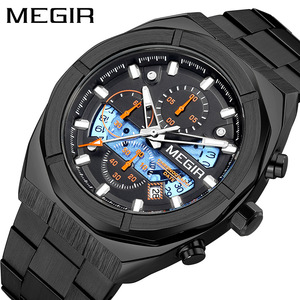 Reloj deportivo de cuarzo de alta gama, luminoso, resistente al agua, con correa de acero para hombre. - Product Image 4