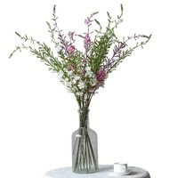 Décoration d'intérieur de luxe nordique : Fleurs artificielles en soie, fausses fleurs, accents floraux, coquelicot, eucalyptus, semi-artisanales, sur pied