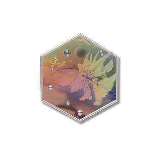 Étiquettes autocollantes holographiques 3D argentées laser anti-effraction avec filigrane, en feuille, en packs - Product Image 2