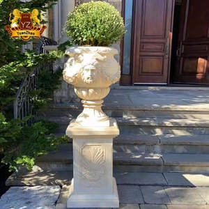 Fioriere da Giardino in <span class=keywords><strong>Granito</strong></span> Intagliato a Mano Stile Europeo, Eleganti Vasi in Marmo per Uso a Terra - Product Image 2