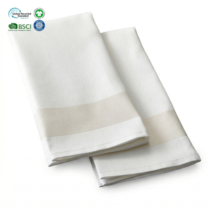 Servilletas de satén de algodón blancas de 18x18 pulgadas, resistentes, reutilizables, para decoración de mesas de comedor en restaurantes de lujo y catering. - Product Image 1