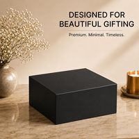 Meilleures boîtes d'emballage personnalisées de luxe en carton rigide magnétique, boîte cadeau en papier noir pour ensembles cadeaux