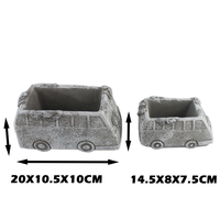 Hot Amazing Car Shape Designs Artificielle Balcon Ciment Fleur avec Pot pour Jardin ou Hôtels