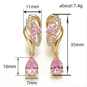 Orecchini Pendenti a Goccia Rosa Dolce per Donne, Eleganti Accessori per Orecchie da Indossare Quotidianamente, per Outfit Casual e Regalo - Product Image 4