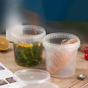 Sản Phẩm Trung Quốc Tùy Chỉnh In Logo Kín Takeaway Nhựa Tròn Pp Deli Soup Bowl Container Thực Phẩm Dùng Một Lần