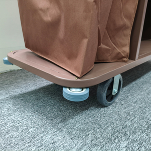 Chariot de ménage hôtelier robuste à 4 niveaux, grande capacité, pour le stockage du linge, avec roulettes silencieuses, pour hôtels, motels et complexes hôteliers - Product Image 3