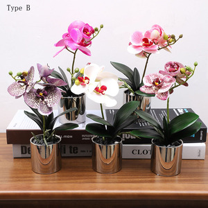 Maceta con Flores Artificiales de Phalaenopsis de <span class=keywords><strong>Goma</strong></span> Suave de Alta Calidad al por Mayor para Decoración del Hogar - Product Image 5