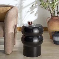 Table basse de salon minimaliste de style nordique en fibre de verre et plastique renforcé de verre de la marque Idao