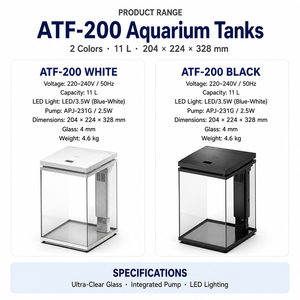 SUNSUN Mini Nano <span class=keywords><strong>Aquarium</strong></span> Rectangulaire en Verre et Plastique avec Éclairage LED Intégré, Filtre Écologique, Durable, Idéal pour Boîte à Repas - Product Image 6