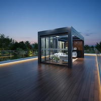 Pergola rétractable en aluminium de qualité supérieure Sweet Home, toit à lamelles motorisé de haute qualité, pavillon extérieur