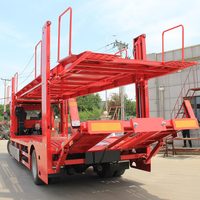 Promotion : Semi-remorque porte-voitures double pont en acier, capacité 6, 8 ou 10 véhicules, robuste 40t