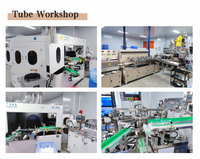 Tube cosmétique vide en PE avec impression de logo personnalisé, tête de massage en aluminium pour l'emballage de crème de soin corporel