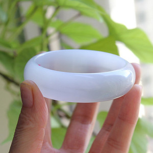 Vòng tay ngọc bích Myanmar tự nhiên có chứng nhận, ngọc bích trắng, đá quý, hoa tự nhiên nguyên chất - Product Image 6