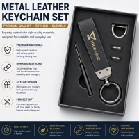 Metall-Auto-Leder-Schlüsselanhänger Lasergravierbarer Kunstleder-Metall-Schlüsselanhänger mit Individuellem Logo Leder-Schlüsselringe für Firmengeschenke