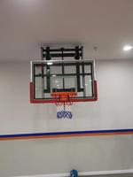 Panier de basket mural mini intérieur/extérieur, hauteur réglable, panneau arrière en verre trempé pour entraînement à domicile