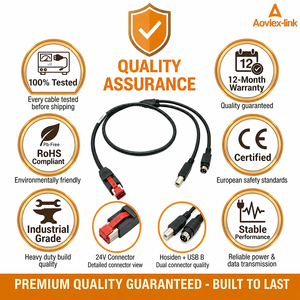 Câble <span class=keywords><strong>USB</strong></span> 24V vers prise Hosiden 3 broches et câble <span class=keywords><strong>USB</strong></span> <span class=keywords><strong>B</strong></span>, séparateur en Y, câble de reçu d'imprimante pour système EPOS POS - Product Image 5
