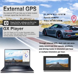 Hete Verkoop <span class=keywords><strong>2</strong></span>.4Ghz Dubbele Lens Auto Blackbox Dvr 4K Voor & 1K 3.16 Inch Ips Scherm <span class=keywords><strong>Recorder</strong></span> Dashcam Externe Gps <span class=keywords><strong>Module</strong></span> Zwart Scherm - Product Image 4