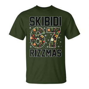 T-shirt Skibidi Rizzmas 67 con design natalizio in stile Gen Alpha - Product Image 2