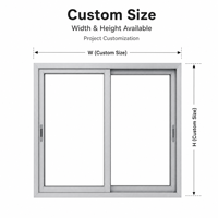 Ventana Corredera de Aluminio Multipista con Estructura Ahorradora de Espacio, Adecuada para Instalación en Villas Prefabricadas