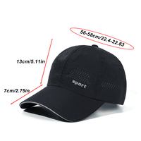 Gorras de Béisbol con Visera Curva de Malla Transpirable de Secado Rápido, Venta al Por Mayor de Fábrica, Logotipo Personalizado Disponible, con Visera Reflectante