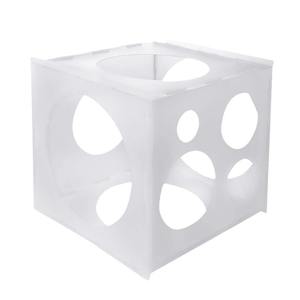 Caja de medición de tamaño de globo transparente Cubo medidor de globo de plástico con agujeros de varios tamaños - Product Image 1