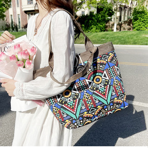 Bolsa de lona feminina, bolsa de lona barata para mulheres, sacola com bolso e zíper, nova moda, atacado, 2023 - Product Image 3