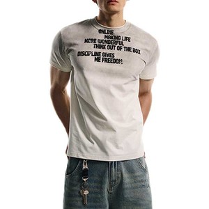 Finch Garment, camiseta de longitud corta personalizada de alta calidad para hombre, estilo de verano <span class=keywords><strong>Mne</strong></span> con cuello, camiseta DTG de lavado sucio para hombre - Product Image 3
