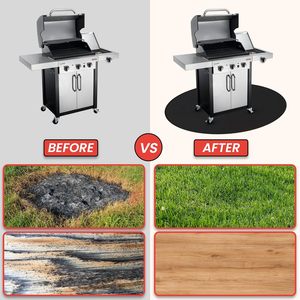Tapis de barbecue rond à prix d'usine, réutilisable et facile à nettoyer, compatible avec les grils au charbon et plus encore - Product Image 4