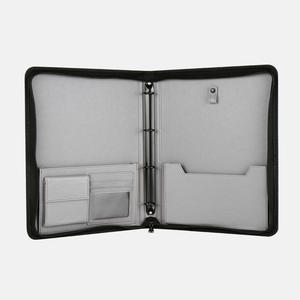 Vegan <b>Leather</b> <b>A4</b> Woven <b>Leather</b> And Zippered Handbag Document Handover <b>Folder</b> - Product Image 5