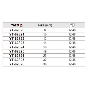Cincel para trabajar la madera Yato de 19 mm con punta recta de grado industrial para trabajar la madera - Product Image 2