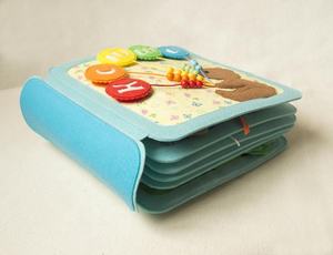 Jouet interactif pour les enfants, <span class=keywords><strong>livre</strong></span> en tissu, matériel en feutre, doux et silencieux, apprentissage <span class=keywords><strong>sensoriel</strong></span>, identification, pour bébés - Product Image 6