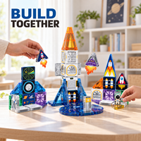 Mini tuiles magnétiques en boîte métallique 3,75 cm, blocs de construction portables pour les voyages, jouet éducatif STEM pour les tout-petits, garçons et filles, jouets cadeaux