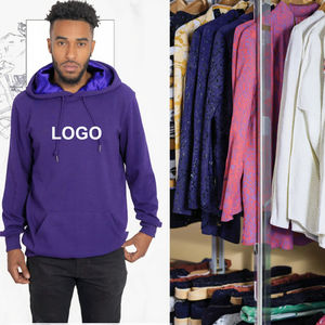 เสื้อมีฮู้ดผ้าฝ้าย100% สำหรับผู้ชายเสื้อมีฮู้ดพิมพ์โลโก้ชุดแนวสตรีทสำหรับยิมกีฬาฤดูใบไม้ร่วงปกเสื้อมีฮู้ด - Product Image 2