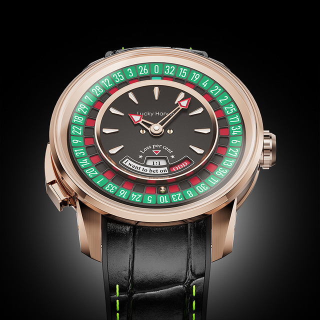 LUCKY HARVEY Player Series European Roulette Men's Watch Moving Automatic Luminous Mechanical Watch ZLS303