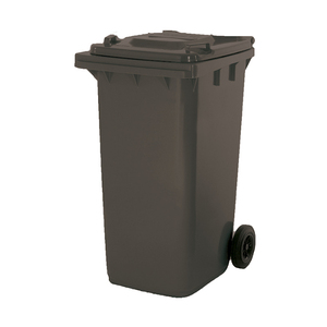 Bidone per Rifiuti 240 L Nero con Ruote per Uso Esterno - Product Image 1