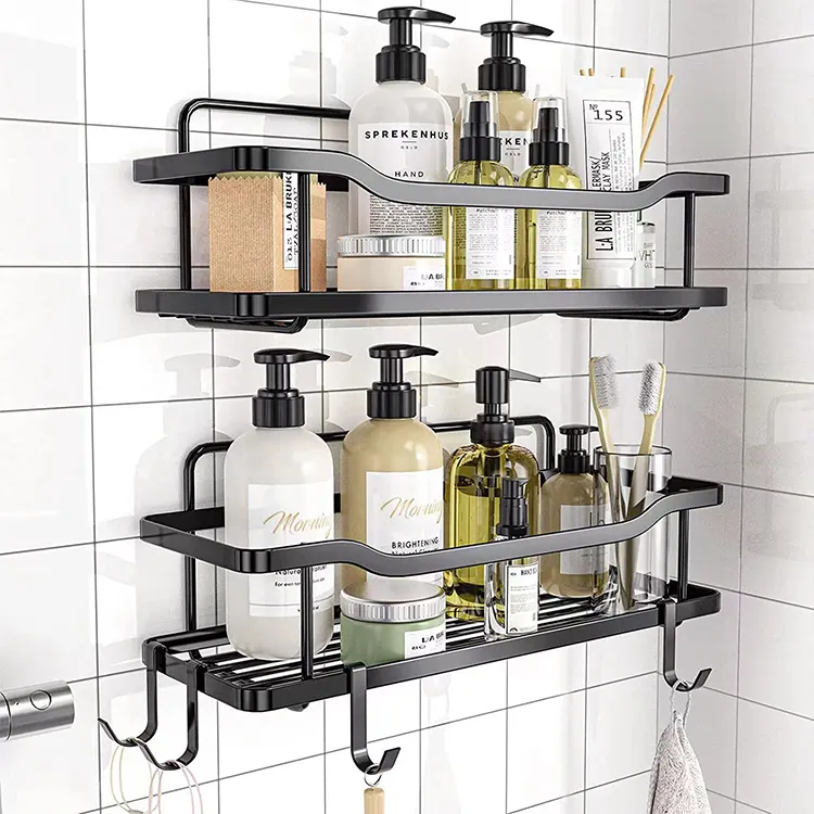 Large Capacityadhesive Shower Organizer No Drilling Shower Shelves Shower Caddy Bathroom Rack